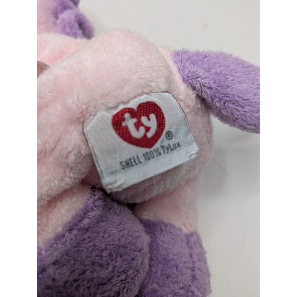 Ty Pluffies CASTLES Unicornp TyLux Stuffed Animal Plush 2007 Pink Purple NO TAG - Picture 7 of 8